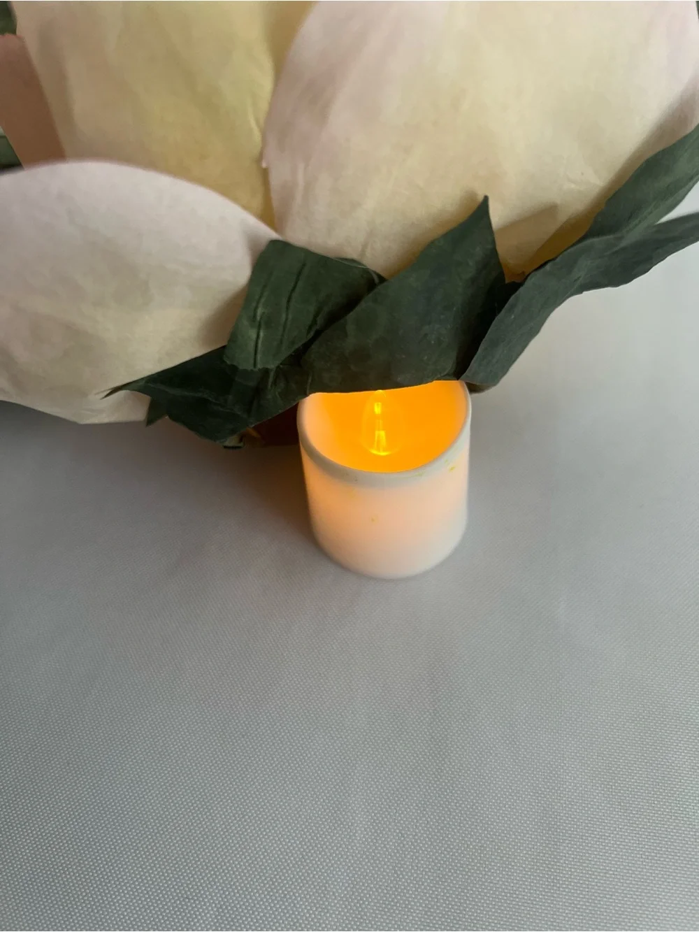 LED votive cover Yellow Peach Rose Bloom for Home Accents party’s and gifts